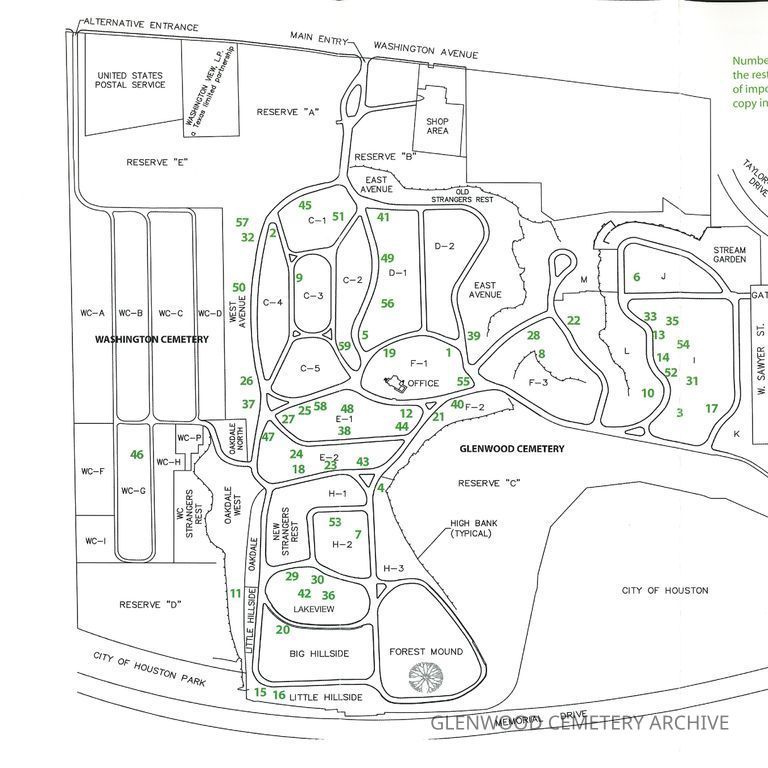 Glenwood Cemetery Brochure Stencil Artwork