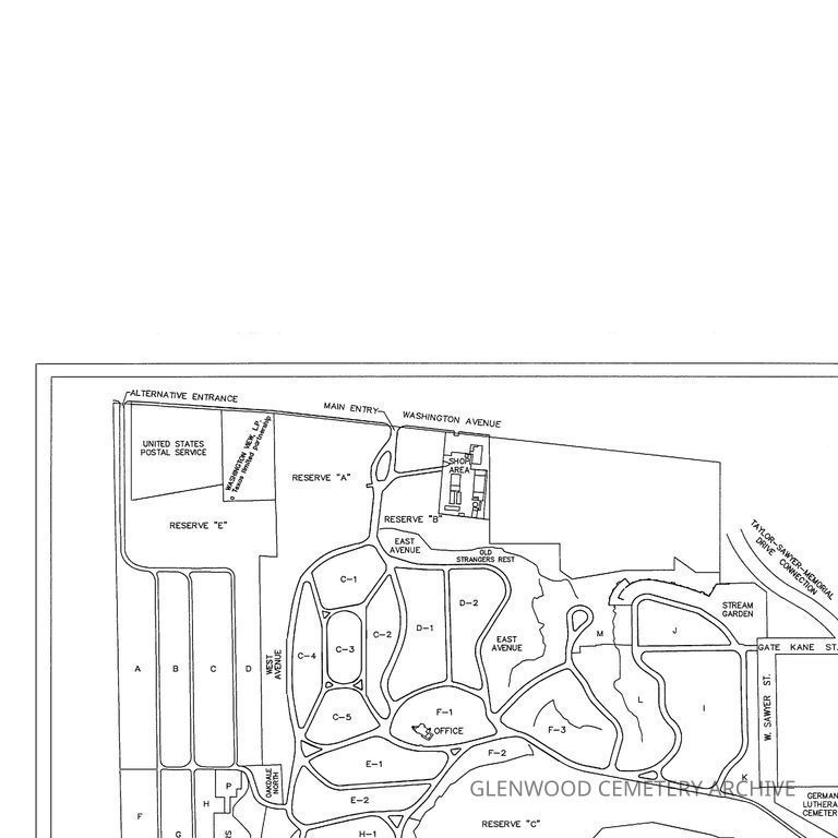 Glenwood Cemetery Brochure edits to Maps and Notable Interred