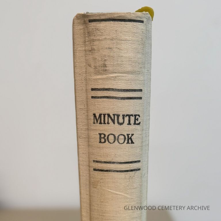 1886 - 1977 Original Glenwood Cemetery Association Minute Book