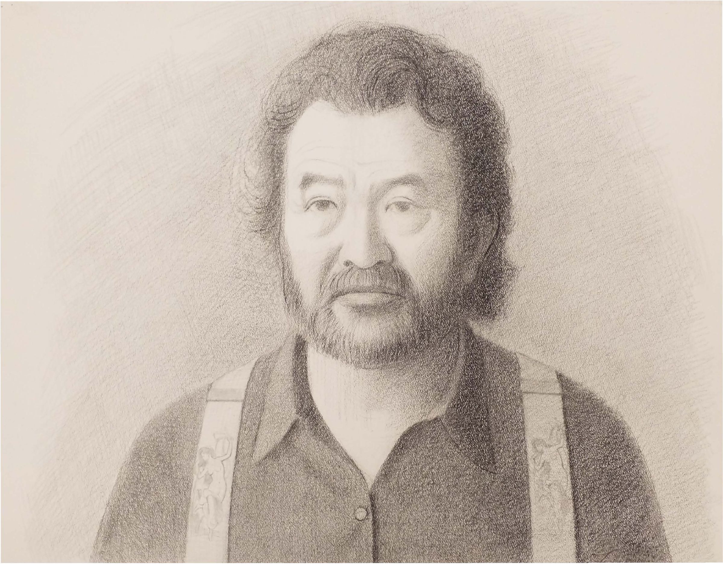 2009.FAR-108-MM.pdf: Drawing of a bearded  Kenjilo Hanao
