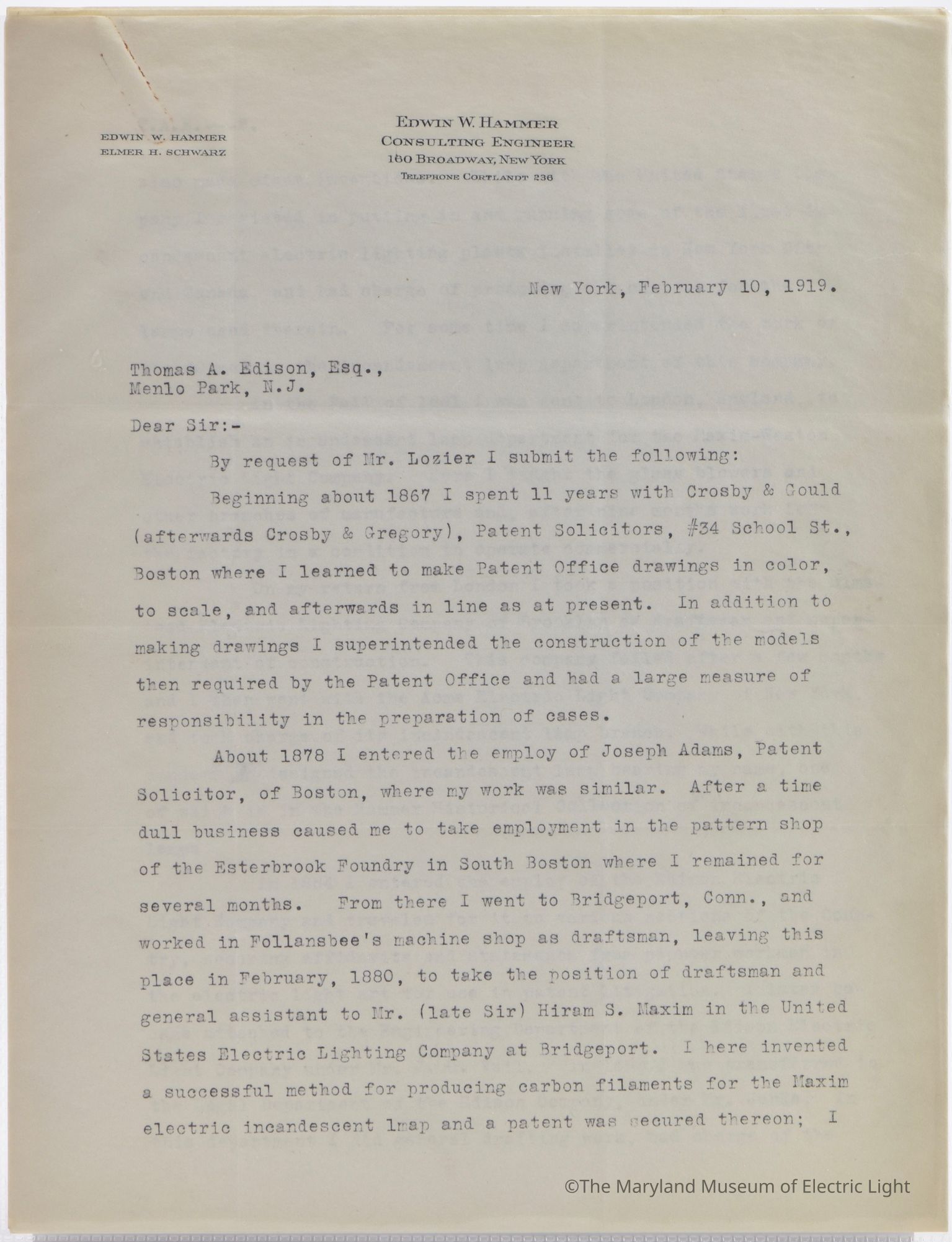 Historic Documents: The Edison Pioneers