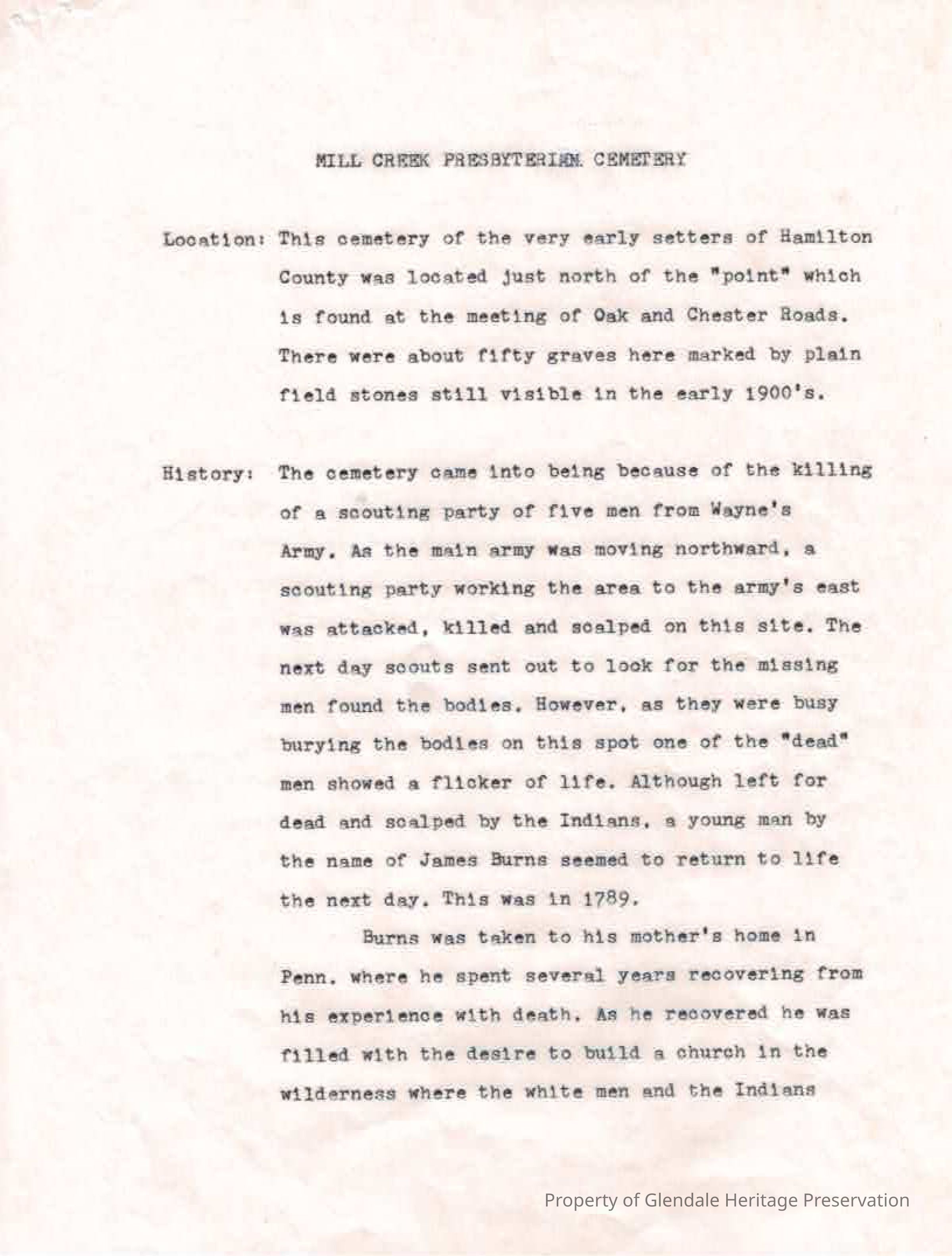 Mill Creek Presbyterian Cemetery