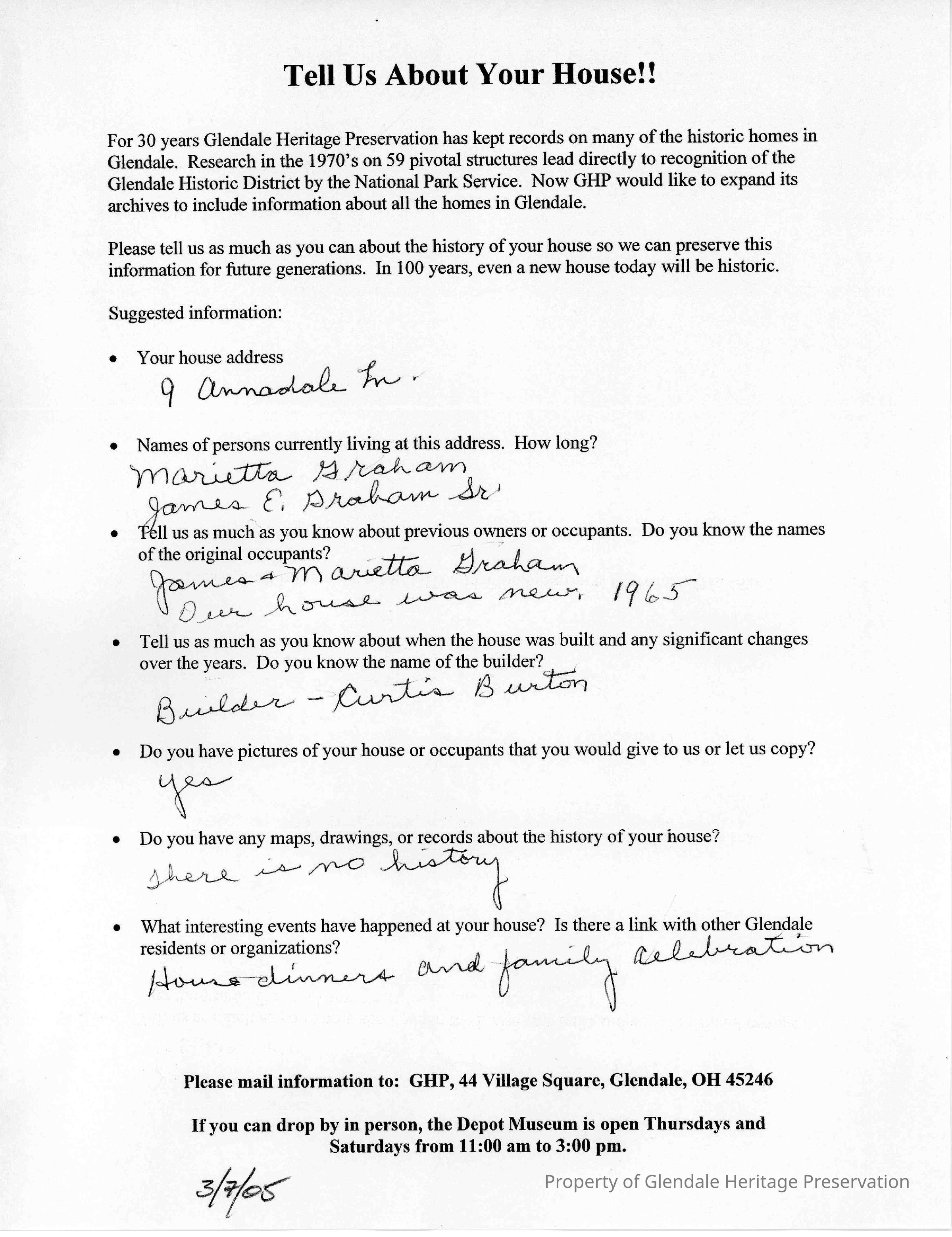 9 Annadale Ln 2005 Owners House Survey