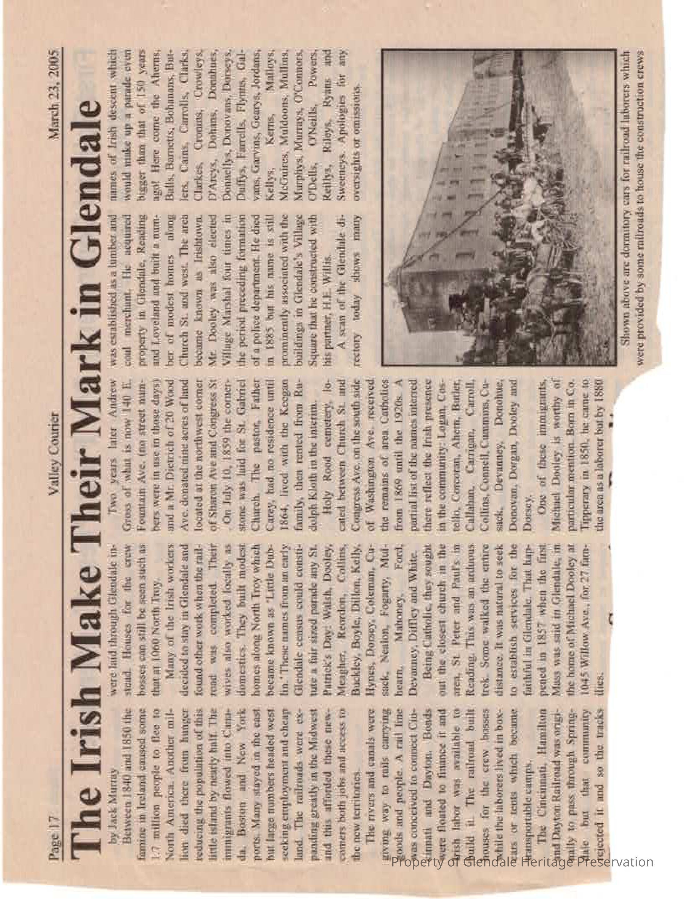 "The Irish Make Their Mark in Glendale"