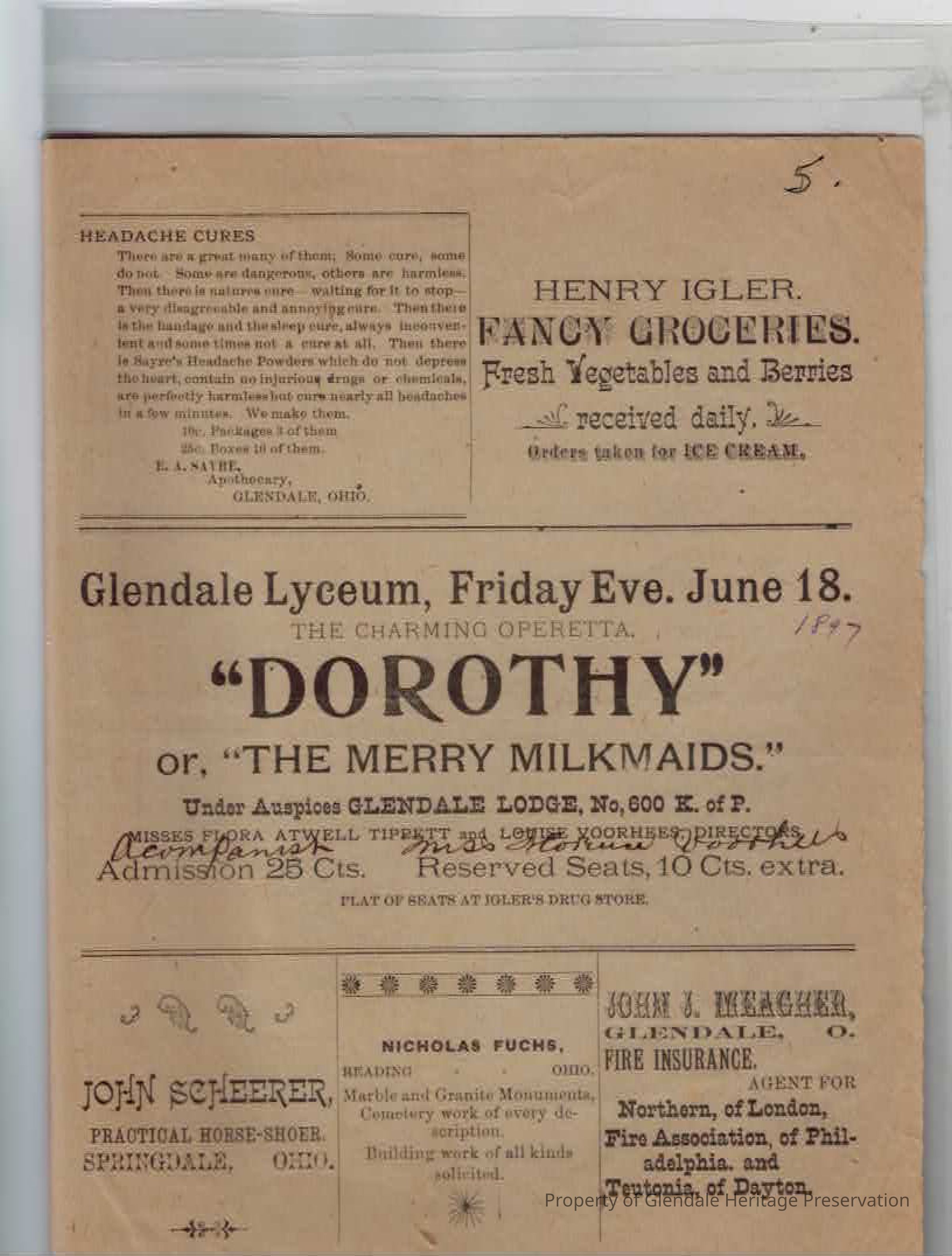 Program  with advertisements