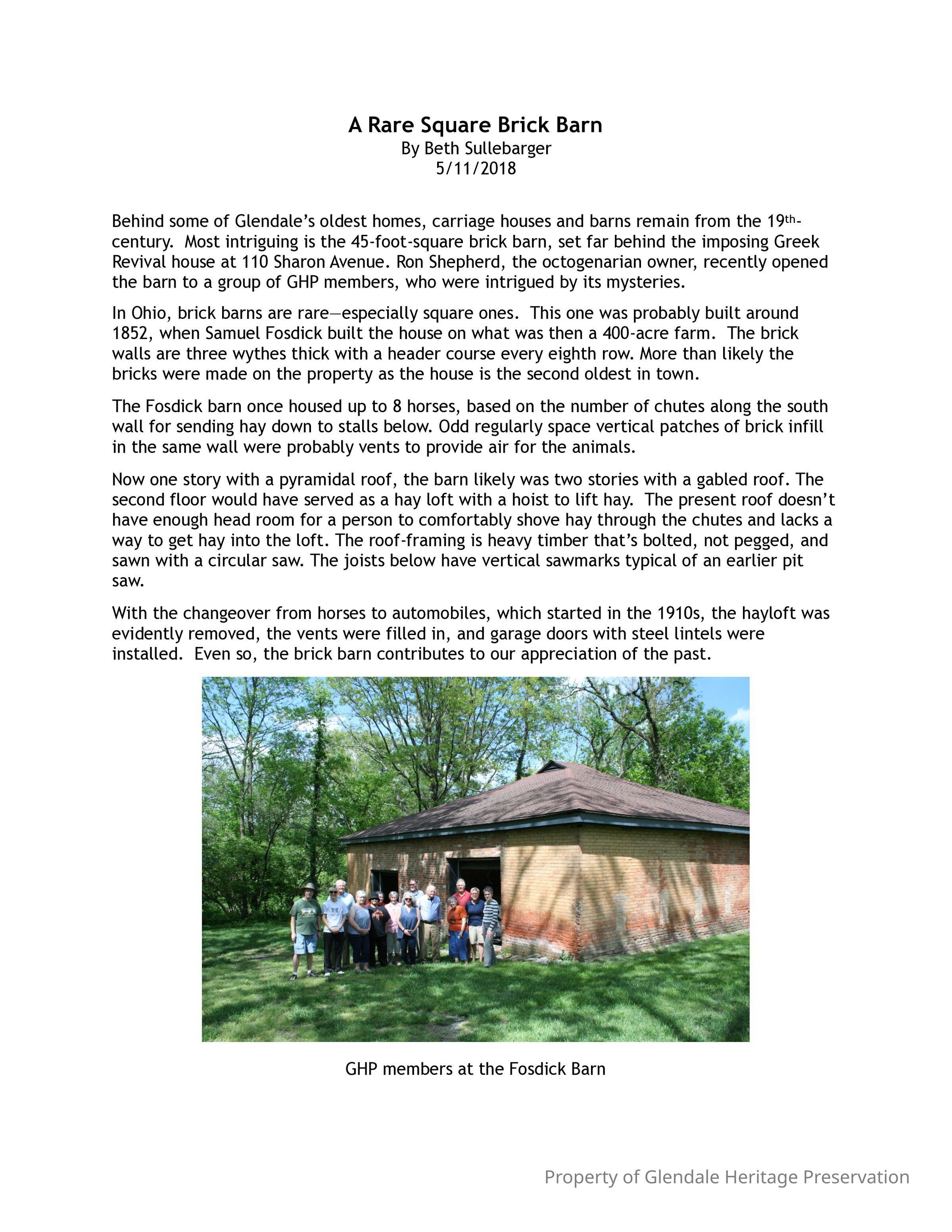 A Rare Square Brick Barn Rev