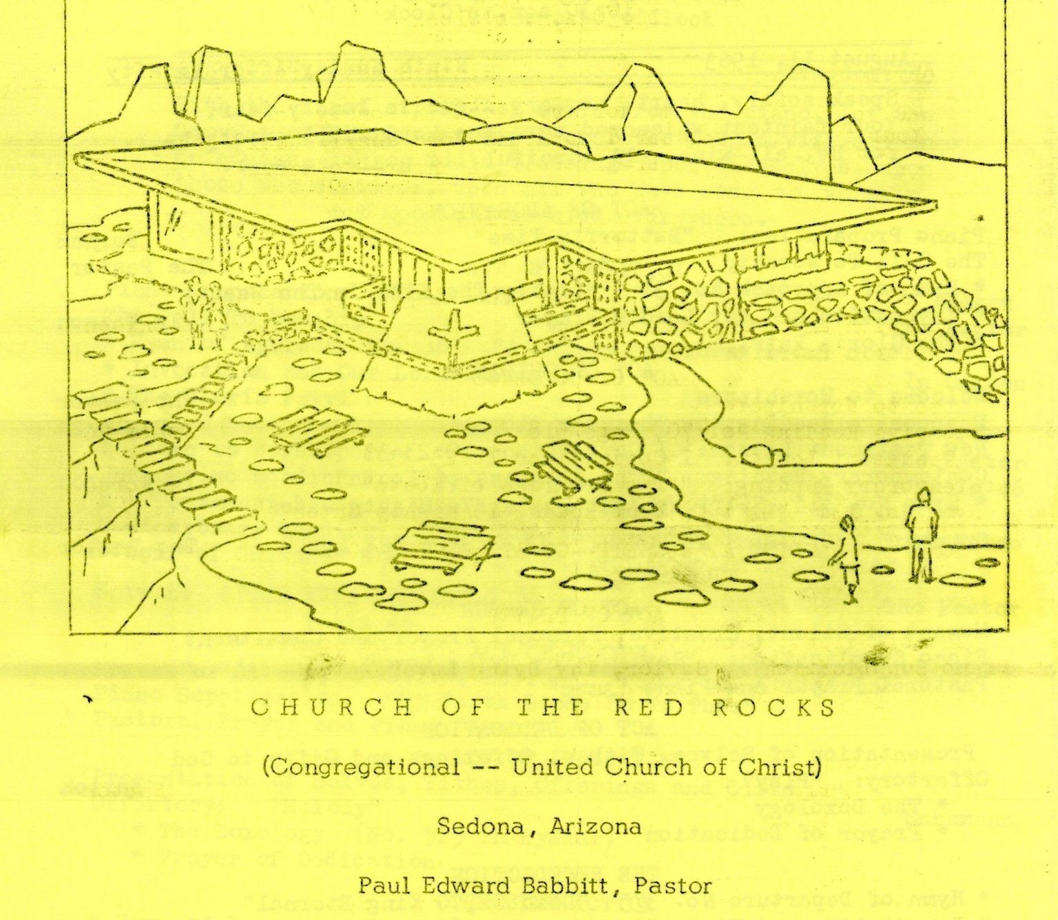 1960 - 1972 The Founding of the Church of the Red Rocks