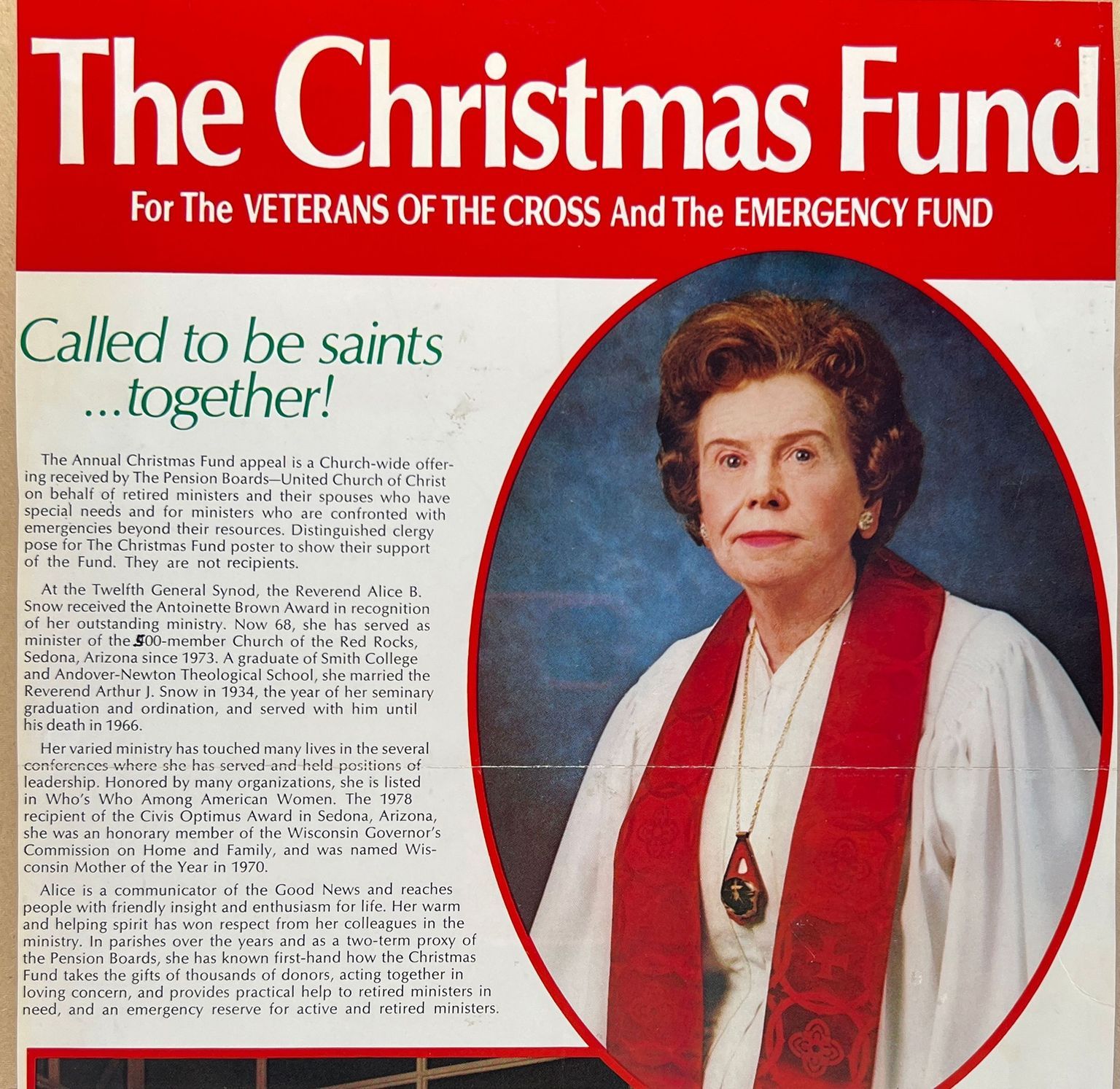 1973 - 1984  A Time of Growth, Rev. Alice B. Snow