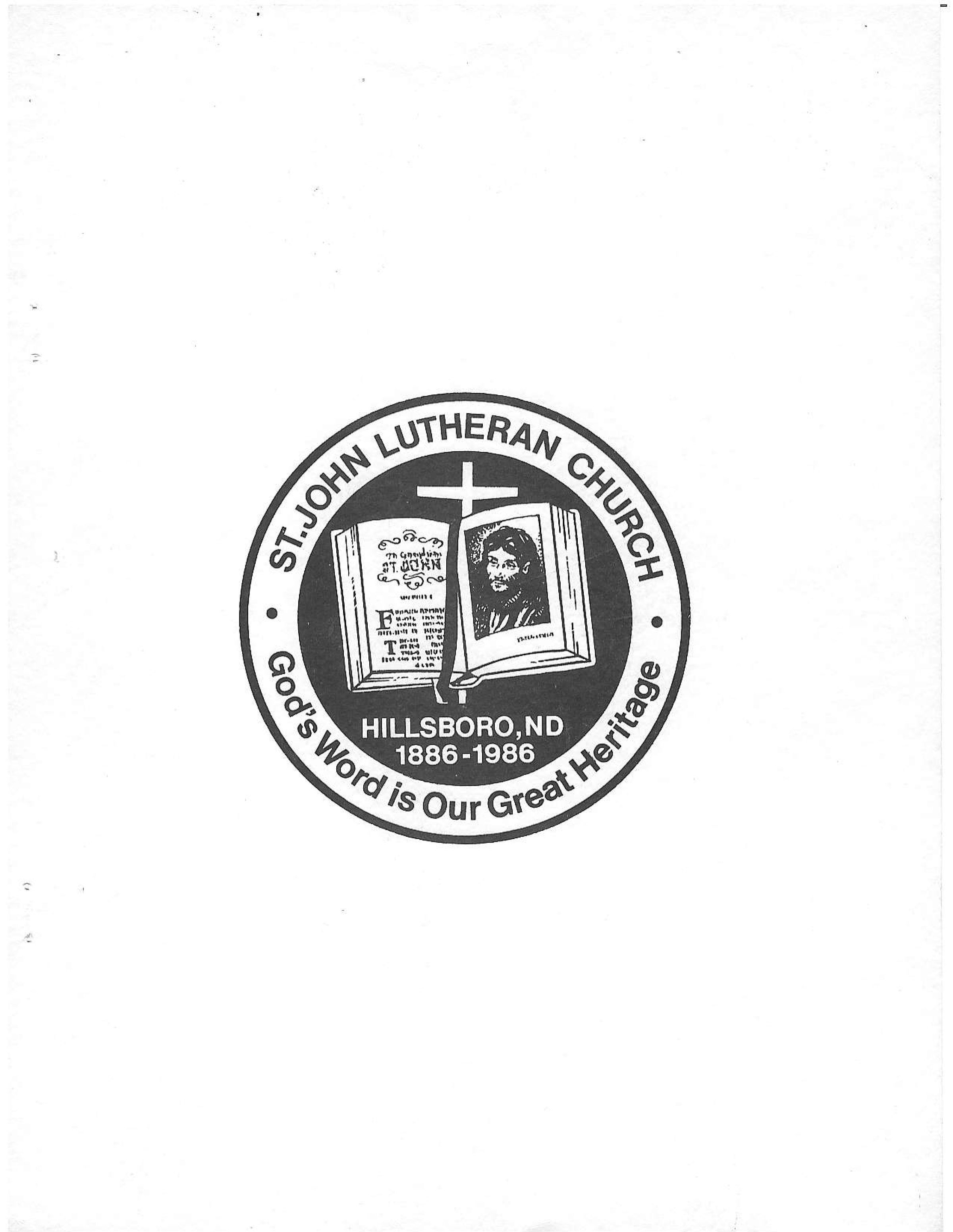 Booklet cover: St. John Lutheran Centennial (18601986) booklet: Baptisms