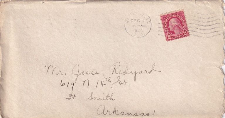 16 - 11.29.1923 Thanksgiving Letter with Flowers & Courtship Developments