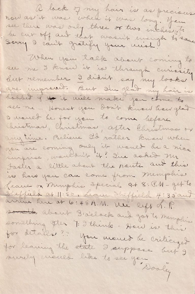 16 - 11.29.1923 Thanksgiving Letter with Flowers & Courtship Developments - Image 4