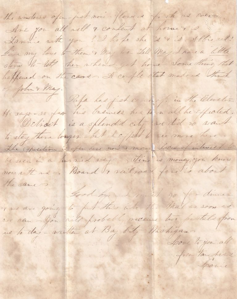 Travel Letter from Chicago to Son Describing Journey and Family News - Image 2