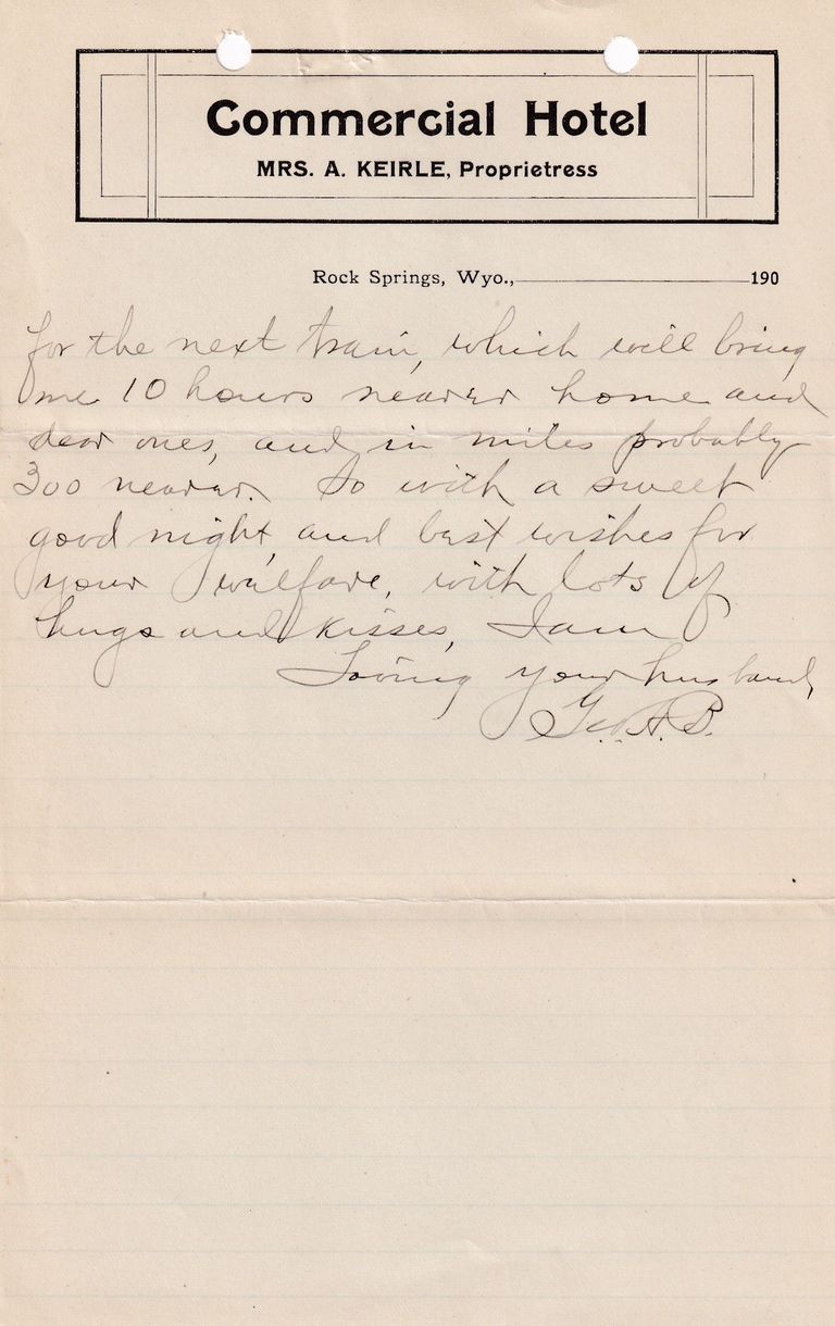 1908.5.18 - Commercial Hotel, Rock Springs, Wyoming - Image 3