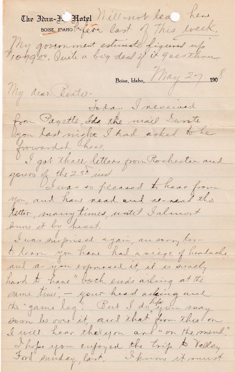 1908.5.27 - The Idan-Ha Hotel, Boise, Idaho - Image 3