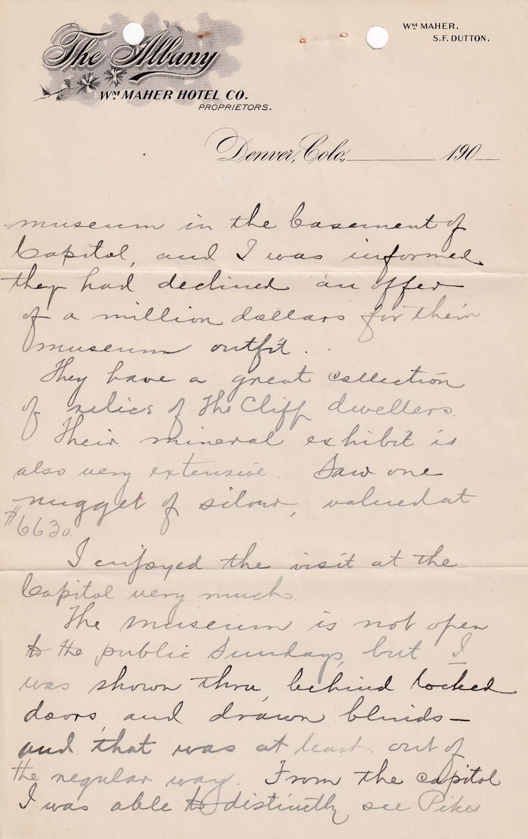 1908.5.10 - The Albany, Denver, Colorado - Image 2