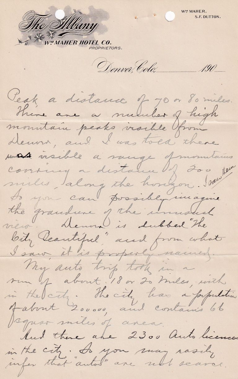 1908.5.10 - The Albany, Denver, Colorado - Image 3