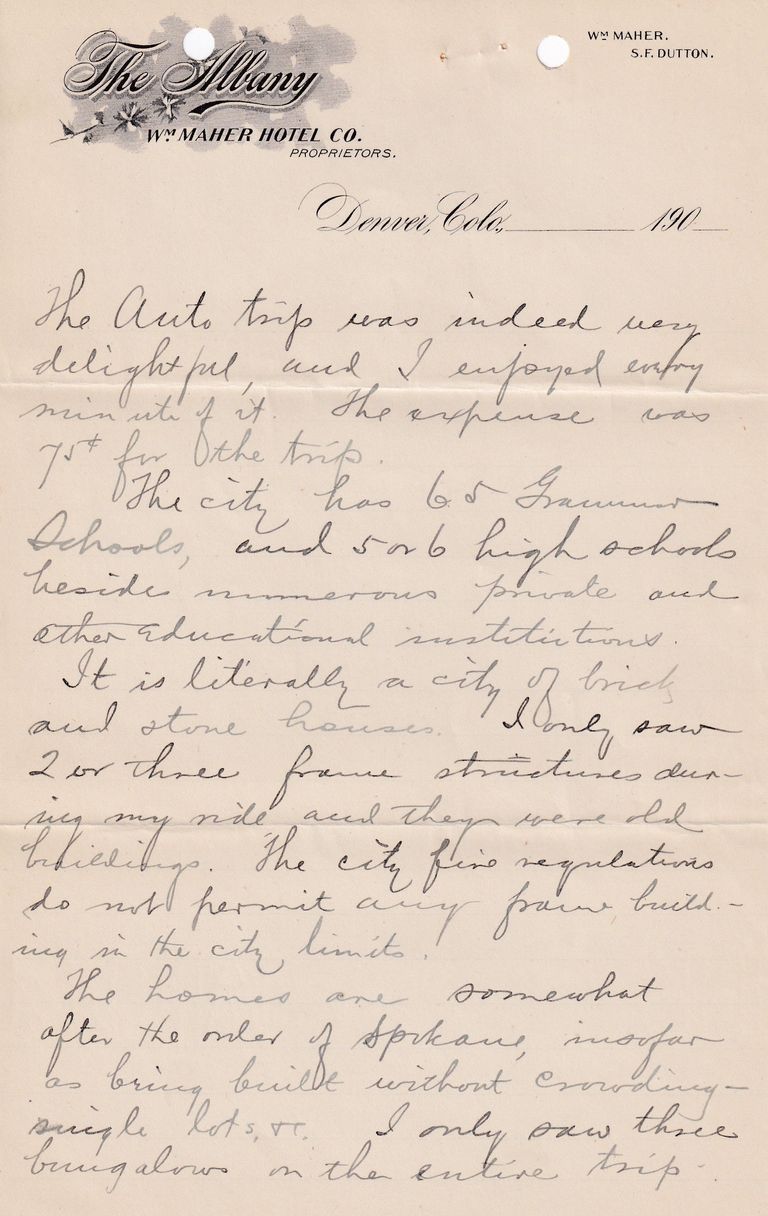 1908.5.10 - The Albany, Denver, Colorado - Image 4