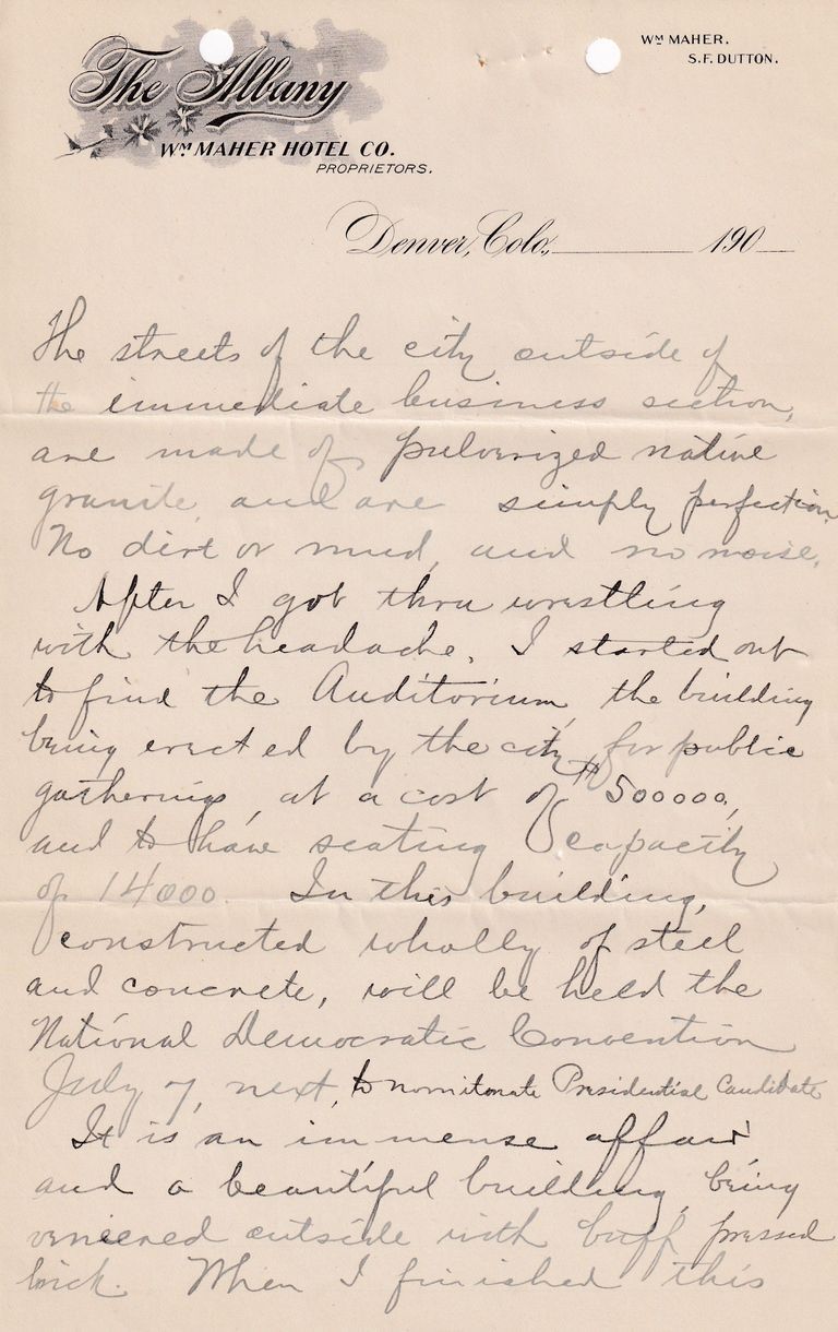 1908.5.10 - The Albany, Denver, Colorado - Image 6