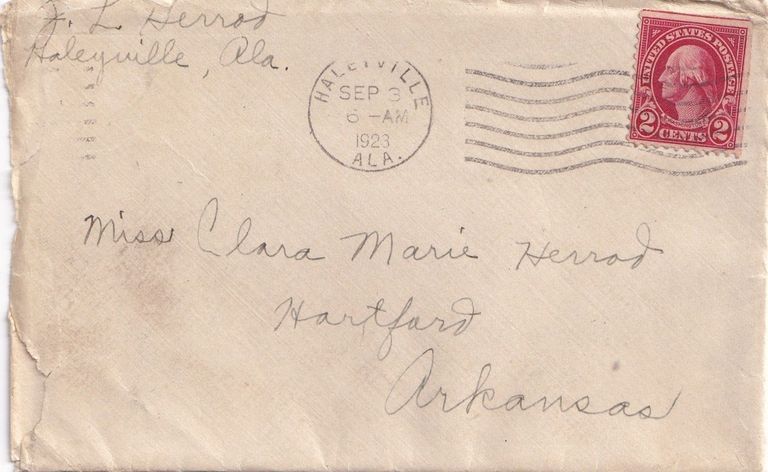 04 - 09.3.23 – Haleyville, Alabama Letter to Clara Marie Herrod