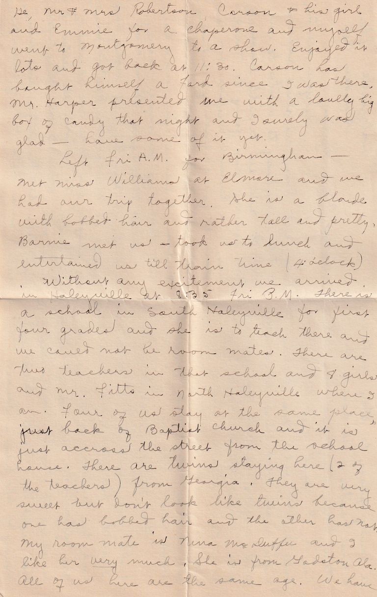 04 - 09.3.23 – Haleyville, Alabama Letter to Clara Marie Herrod - Image 3
