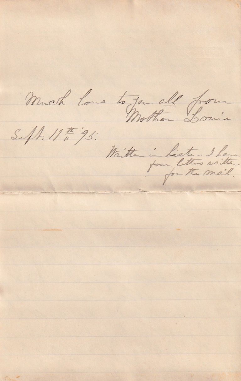 Mother Louie Letter Reflecting on Loss, Family Gatherings, and Social Life - Image 3