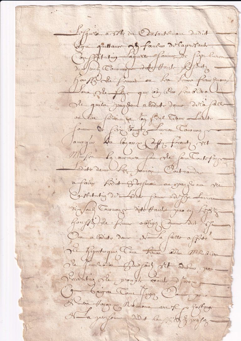 17th-Century French Notarial Legal Manuscript - Image 3