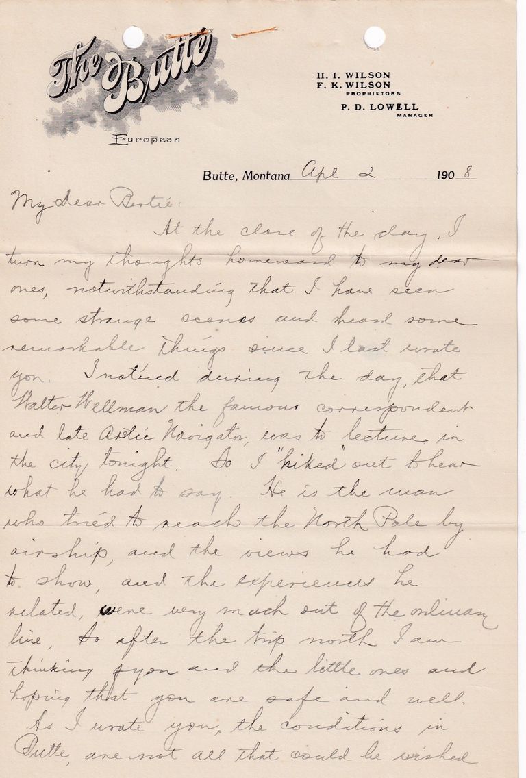 1908.4.2 - The Butte Hotel, Butte, Montana