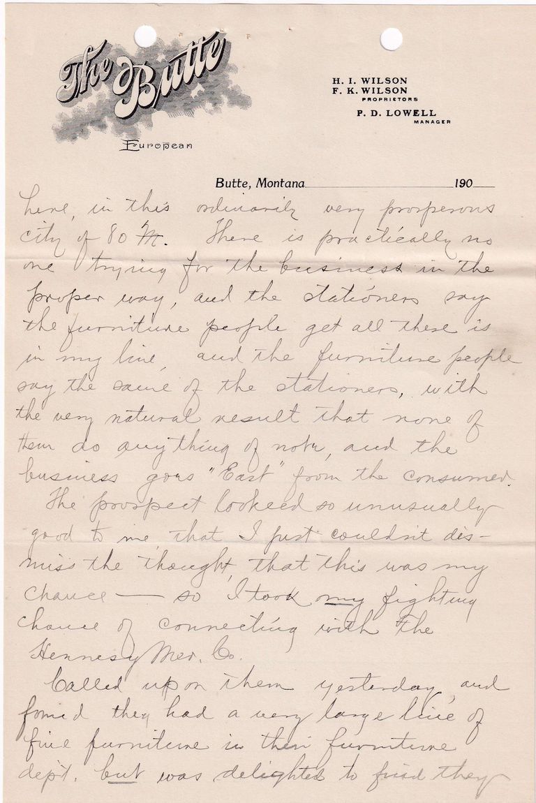 1908.4.2 - The Butte Hotel, Butte, Montana - Image 4
