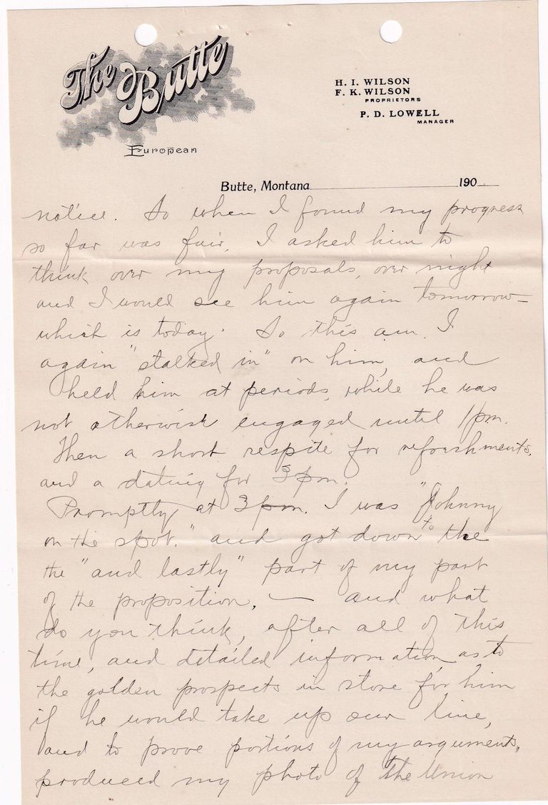 1908.4.2 - The Butte Hotel, Butte, Montana - Image 6