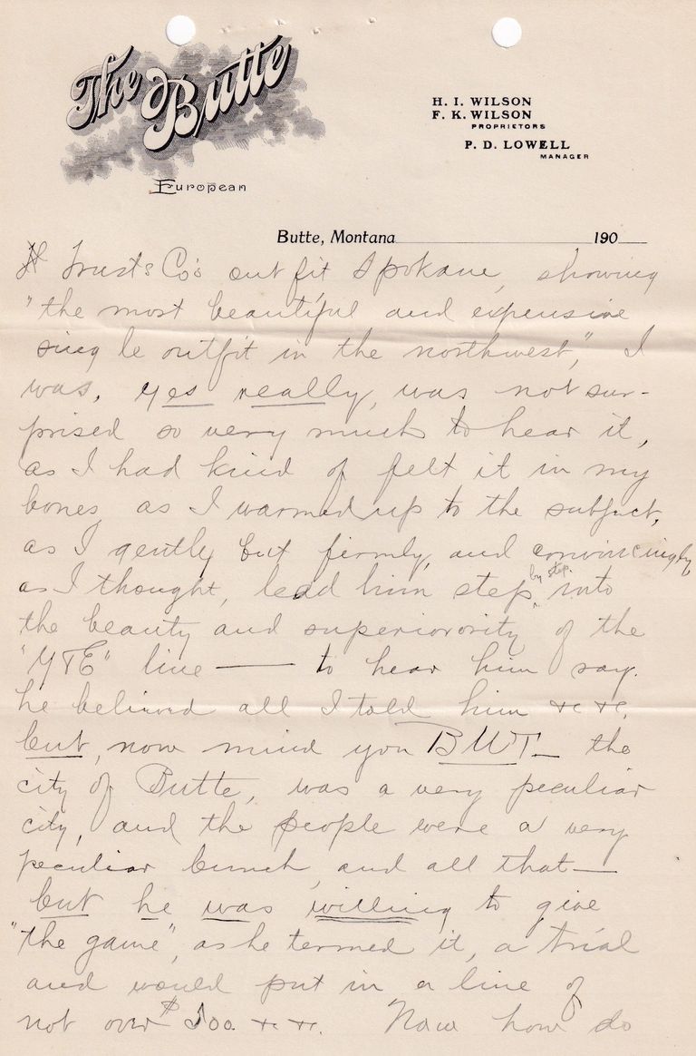 1908.4.2 - The Butte Hotel, Butte, Montana - Image 7