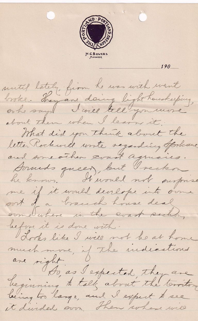 1909.2.2 Letter from Portland, Oregon – Financial Anxiety, Distrust & Personal Reflectio - Image 6