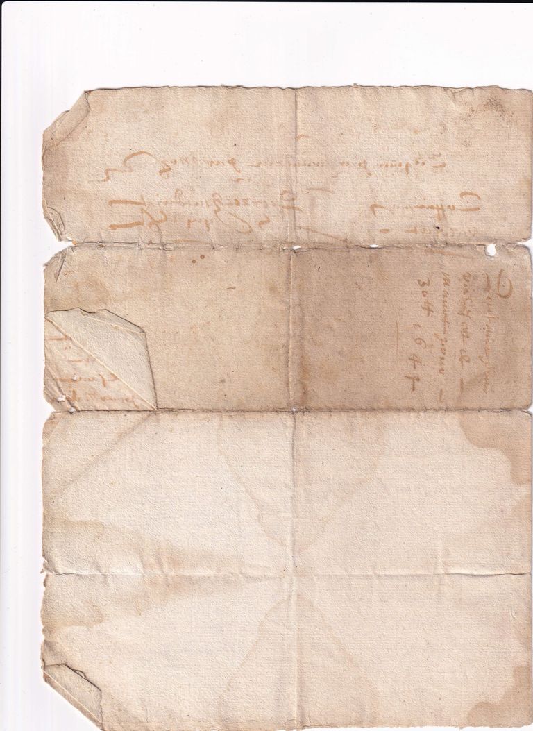 Early French Administrative Manuscript Letter (Fragmentary) - Image 4