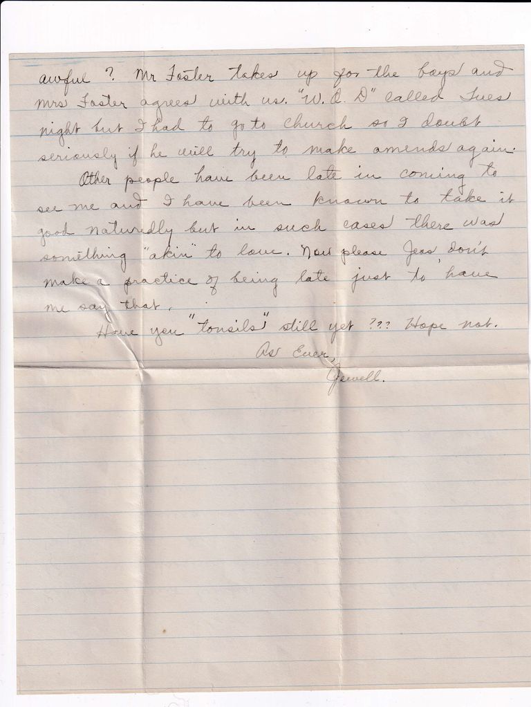 22 - 2.8.24 – Correspondence from “Jewell” (“Hope” / “Doodle”) to Mr. Jesse Redyard (Fort Smith, Arkansas) - Image 4