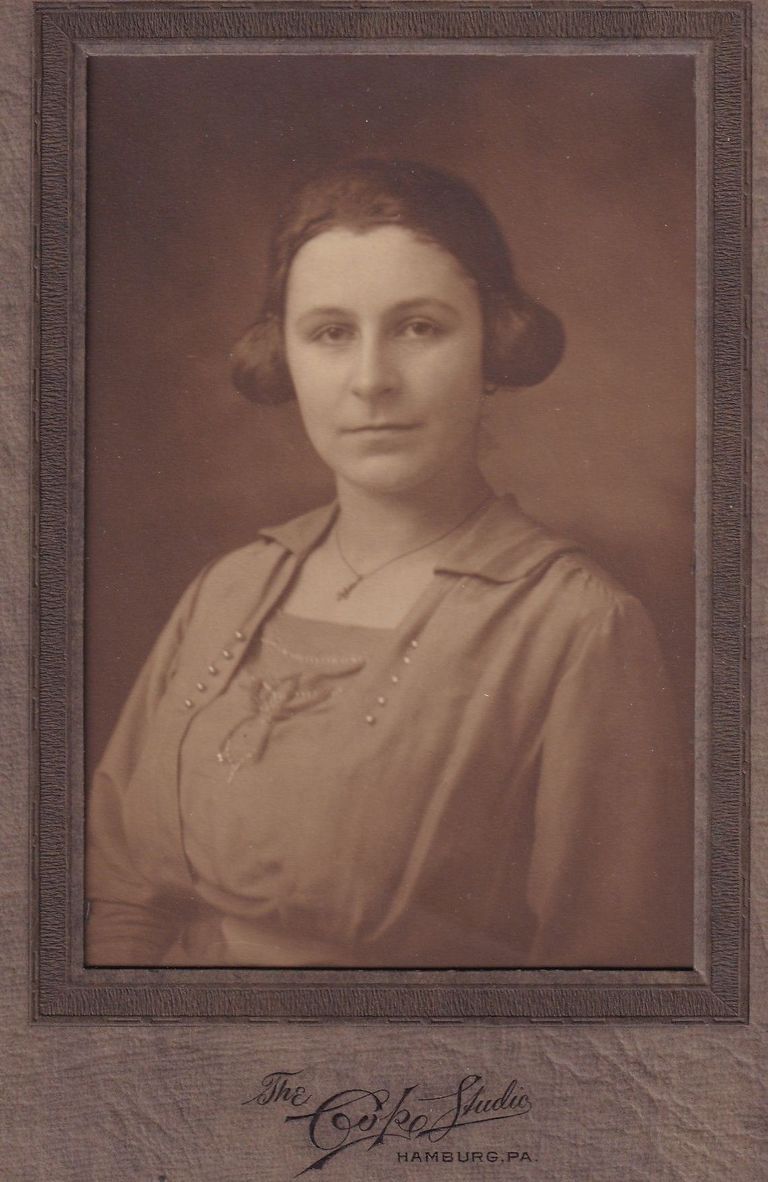 Portrait of Woman with Side-Coiled Hairstyle, Hamburg, Pennsylvania