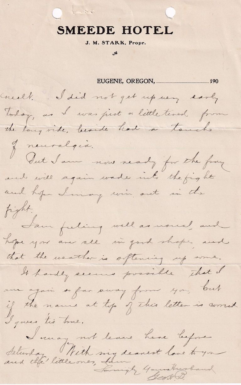 1909.1.14 - Smeede Hotel, Eugene, Oregon - Image 2