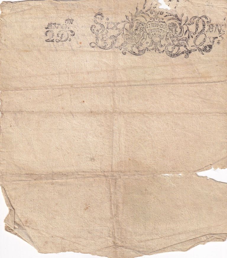 French Fiscal Document Fragment with Royal Revenue Stamp - Image 2