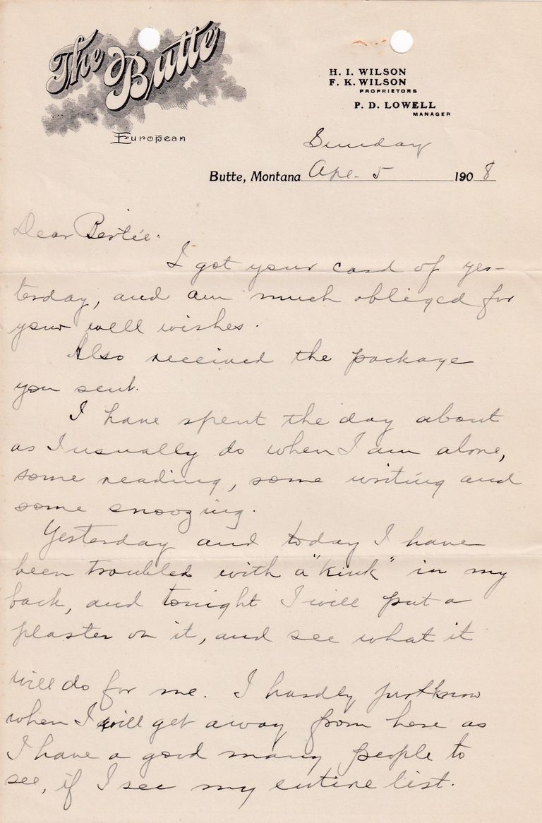 1908.4.5 - The Butte Hotel, Butte, Montana