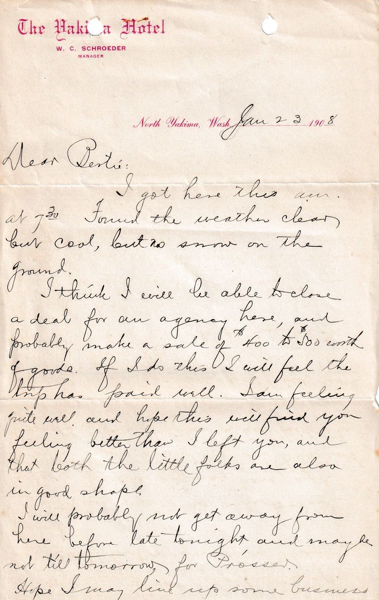 1908.1.23 - Yakima Hotel, North Yakima, Washington