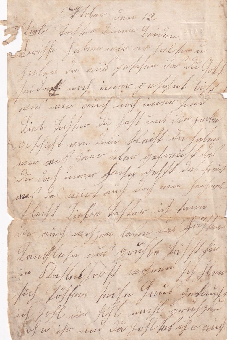 Fragmentary Family Letter to Cousins – Schleswig-Holstein Region - Image 3