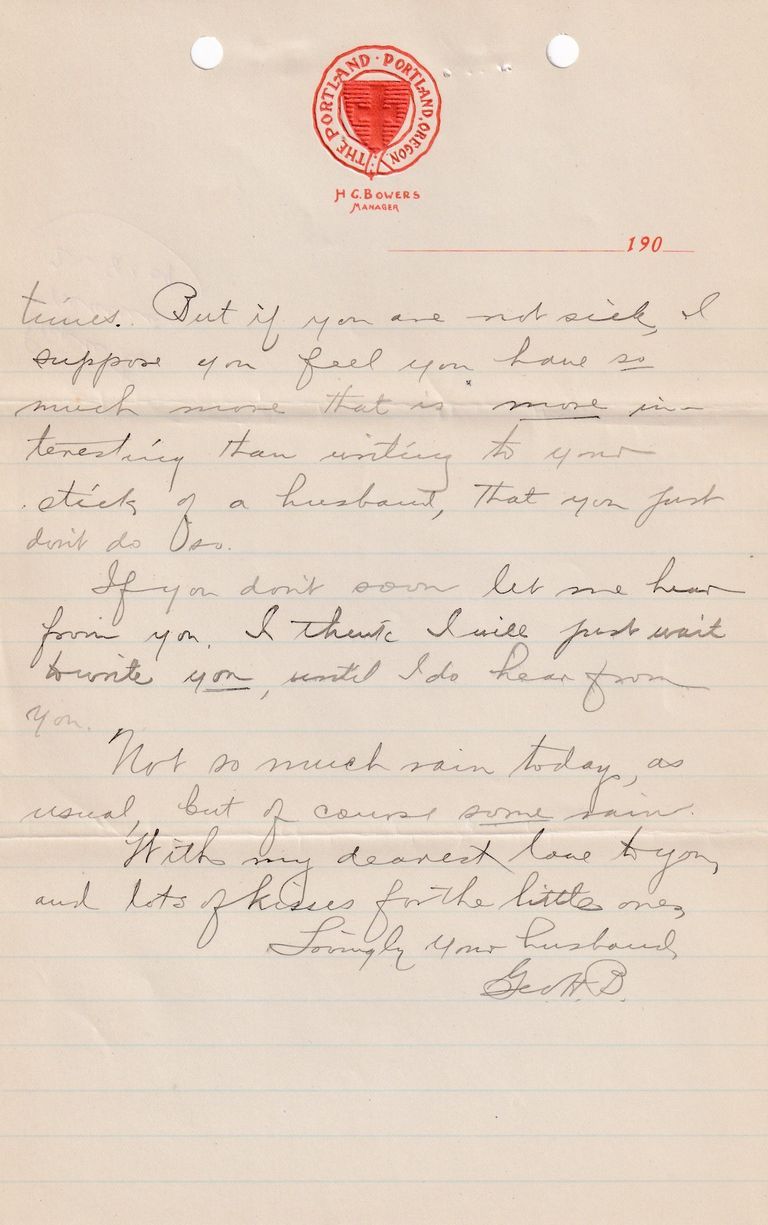 1909.2.7 Letter from Portland, Oregon – Sunday Visit, Exposition Grounds, and Concern Over Lack of Letters - Image 4