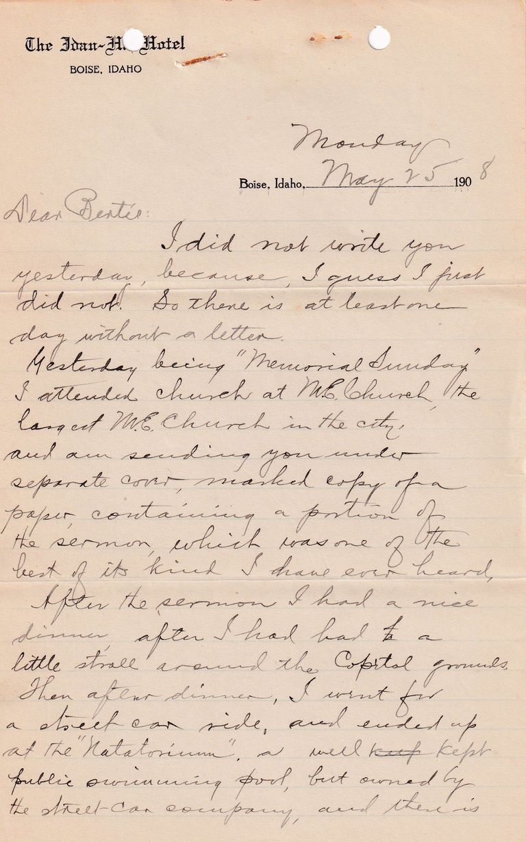 1908.5.25 - The Idan-Ho Hotel, Boise, Idaho