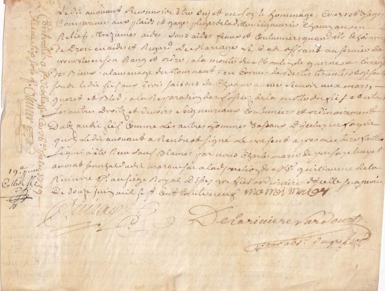 Notarial Act of Property and Seigneurial Obligations — Parish Land Holdings - Image 2