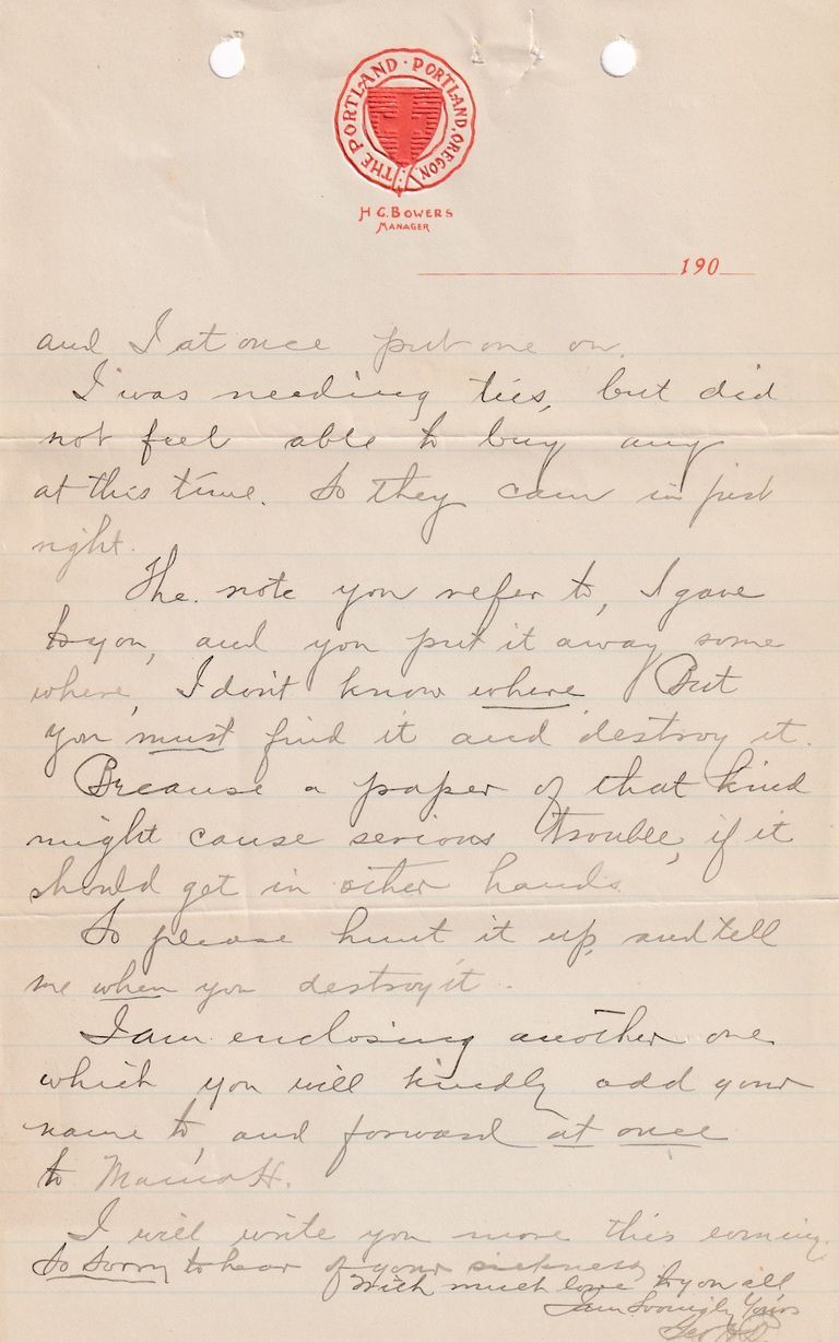 1909.2.9 Letter Explaining Postal Delay and Apologizing for Misunderstanding - Image 2
