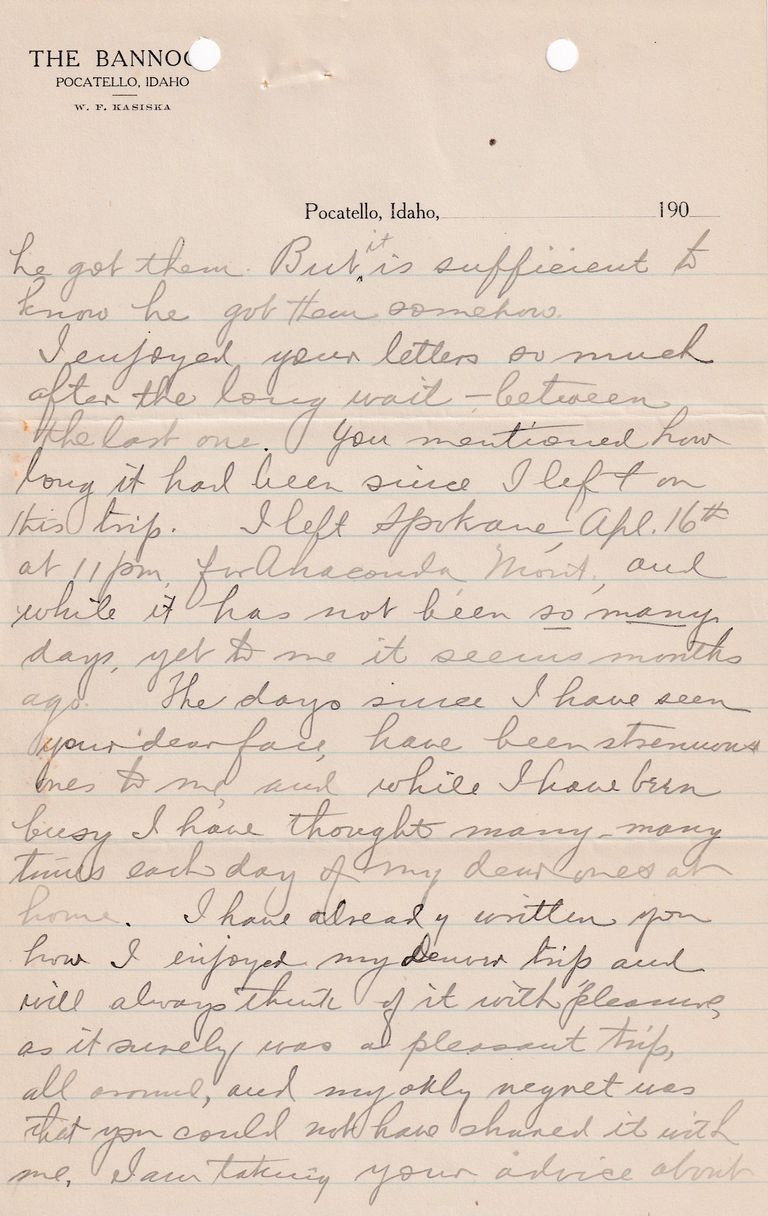 1908.5.19 - The Bannock Hotel, Pocatello, Idaho - Image 2