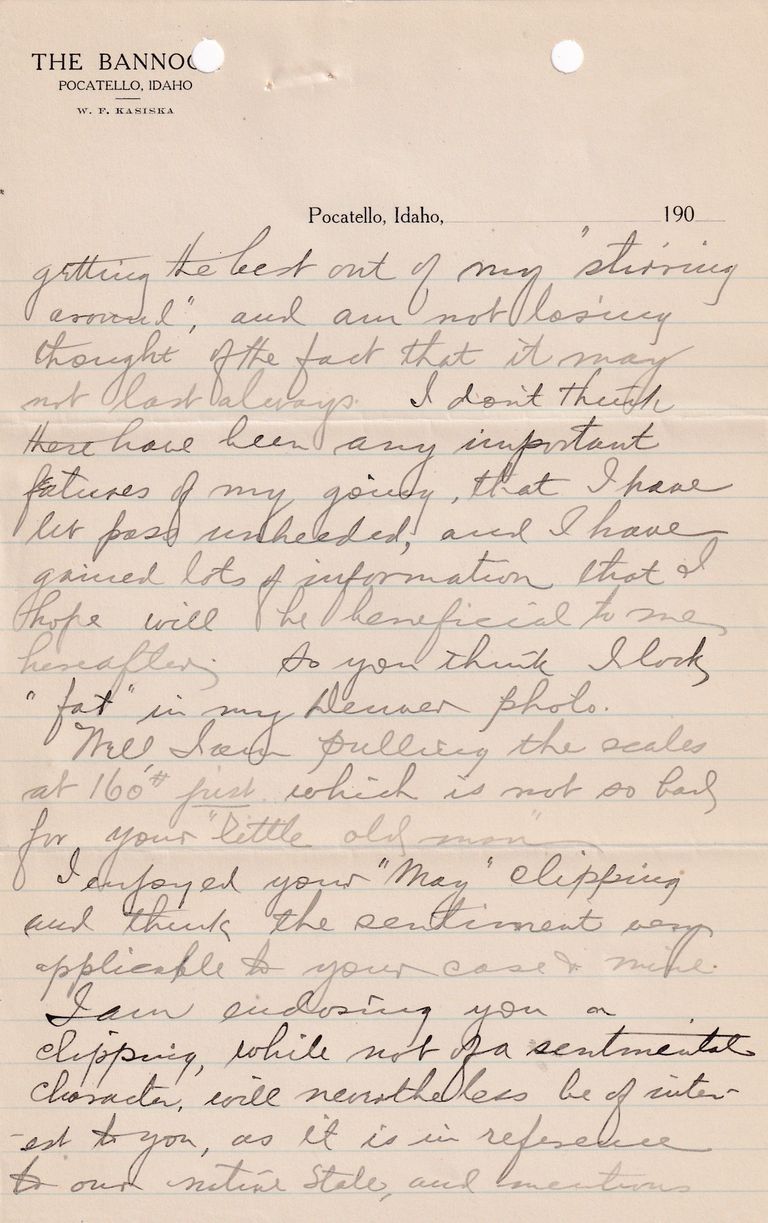 1908.5.19 - The Bannock Hotel, Pocatello, Idaho - Image 3