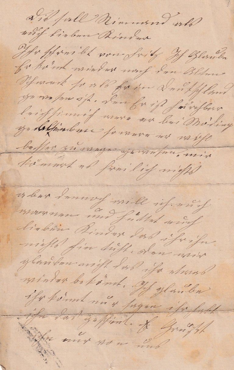 Travel Letter from J. Bauer Regarding Journey Through the Rhine Region