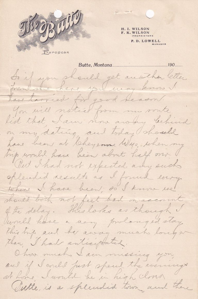 1908.4.7 - The Butte Hotel, Butte, Montana - Image 2