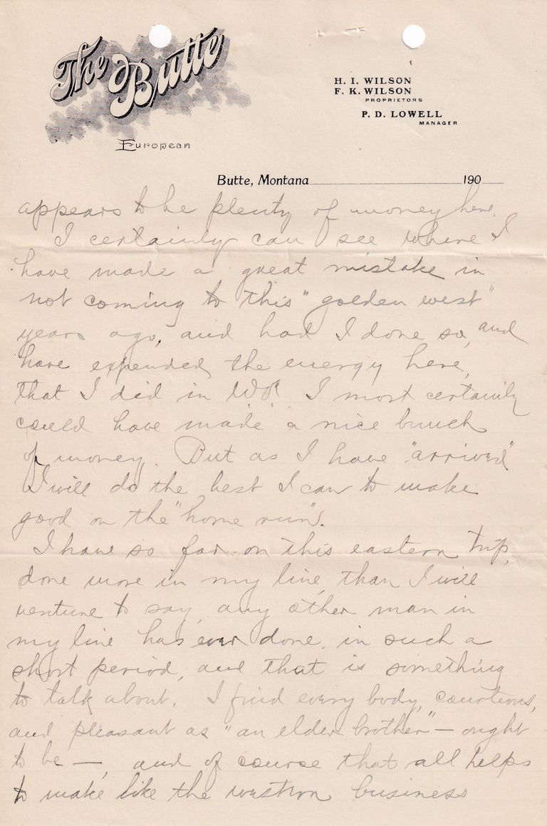 1908.4.7 - The Butte Hotel, Butte, Montana - Image 3