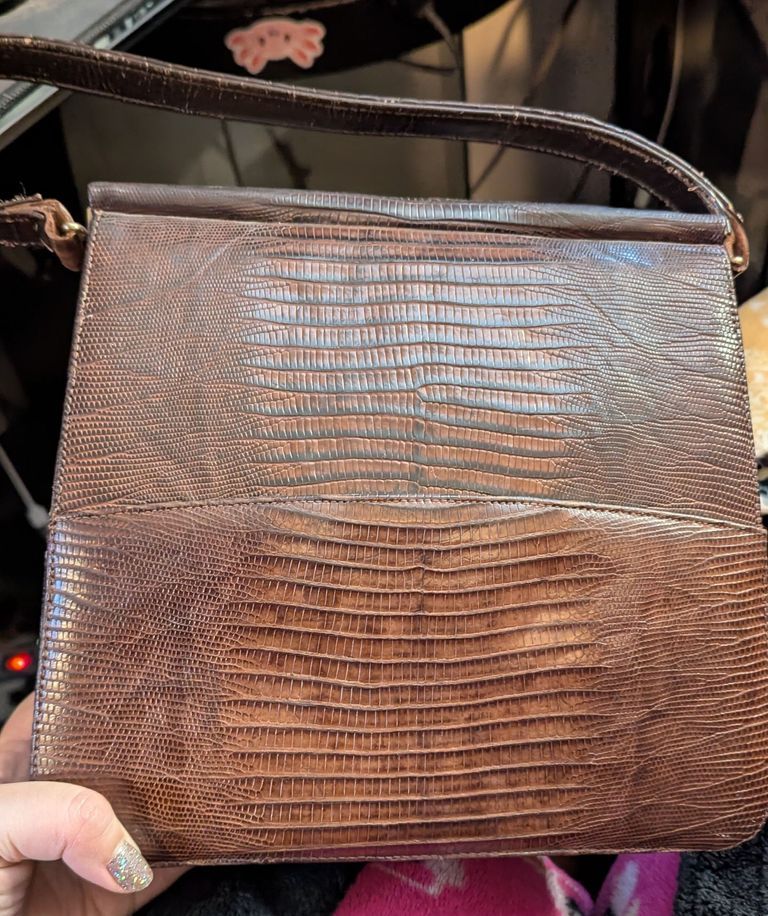 Reptile Leather Handbag - Image 5