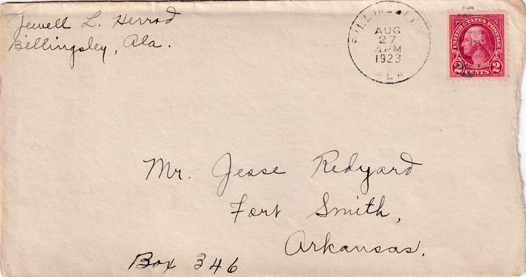 03 - 8.27.23 – Jewell L. Herron to Mr. Jesse Redyard (Fort Smith, Arkansas)